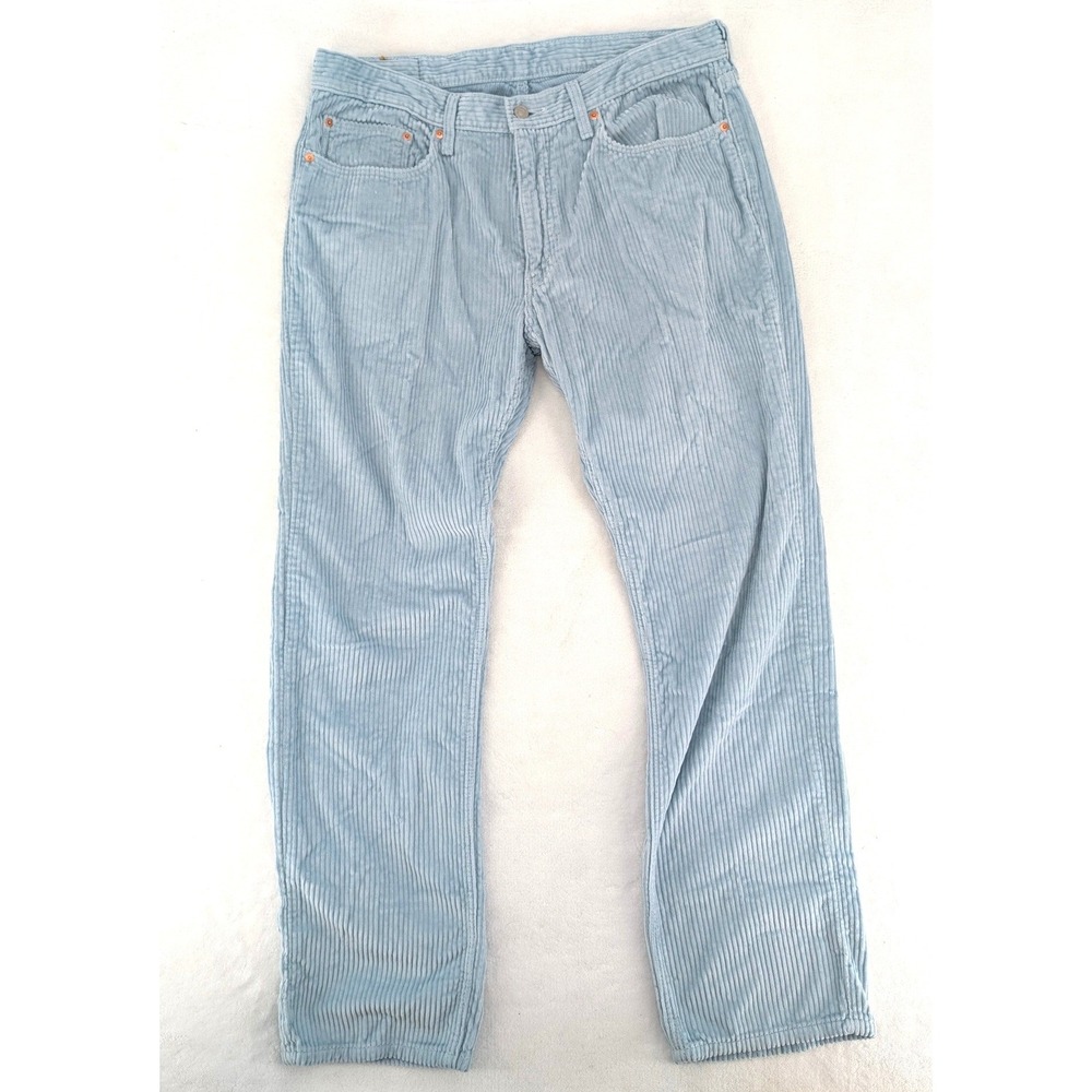 Levi's 559 Relaxed Straight Corduroy Pants Light Blue 36x32 Irregular